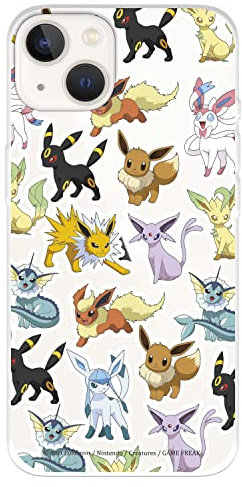 Schutzhülle für iPhone 14, offizielle Pokémon-Eevee-Evolution, zum Schutz Ihres Handys, flexible Silikonhülle mit offizieller Pokémon-Lizenz