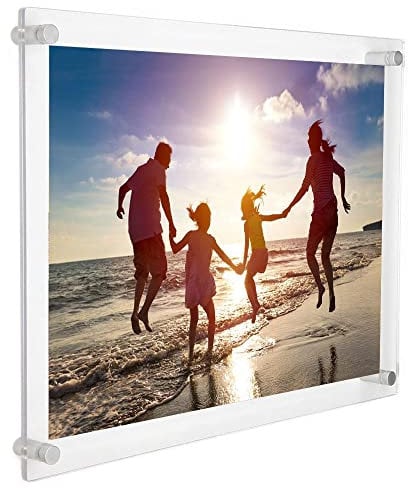 A4 Wall Mounted Photo Frames,Double Panel Clear Acrylic Frame for Wall Décor, Art, Home or OfficeCertificate Poster Display