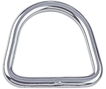 D-Ringe aus Edelstahl 3X15mm 5 Stück geschweißt und poliert, D-Ringe aus A4 V4A- AISI 316 - NIRO, Nirosta (ideal als Bindeglied zwischen Ketten und Hundeleinen)