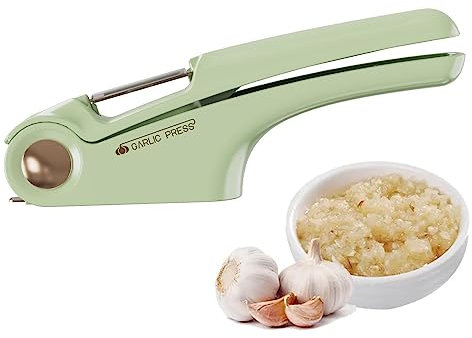 Fulenyi Spremiaglio tritatutto - Spremiaglio in acciaio inossidabile robusto | Spremiaglio antiruggine, apribottiglie multiuso pelapatate aglio con manico ergonomico da cucina