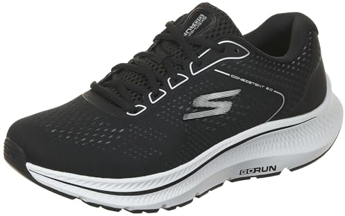 Skechers Herren Go Run Consistent 2.0 Mile Marker, Schwarz/Weiß, 12.5