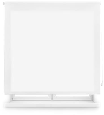 Blindecor Transparentes Rollo nach Maß | Rollo nach Maß | gebrochenes Weiß | 105 x 250 cm (Breite x Höhe) Stoffgröße 102 x 245 cm | lichtdurchlässiges Rollo für Fenster