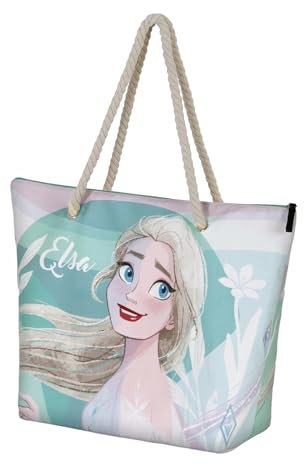 Disney Borsa da Spiaggia Soleil, 52 x 37 cm, Blu Frozen 2