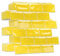 WALPLUS 3D Tile Stickers Peel and Stick Backsplash Splashback Decals Tile Transfer for Kitchen Bathroom Living Room Stick on Tile Waterproof Pure Yellow Glossy Subway 40 Sheets 15.4x30.5cm