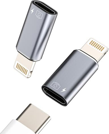 OTG Audio Adaptateur Lightning vers USB C Casque Clé Accessoires (2 Pack) pour Apple Iphone 14 13 12 Pro Max pour iPad Air Souris Lecteur Cartes Jack Câble Répartiteur Carte Télécharger Convertisseur