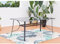 CONCEPT USINE | Table de Jardin en Aluminium 10 Places | Design Rimini Gris | Plateau de Verre | Mobilier d'Extérieur | Robuste Résiste à l'eau