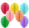 Wabenei 7 Stück Papier-Ei-Wabenkugel , Waben Osterei, Ostereier Papier Wabenbälle, Papierwaben Aufhängen Bunte Wabeneier Ostern Deko, Ostern Wabenball Ostereier Osterdeko zum Aufhängen, Osterparty