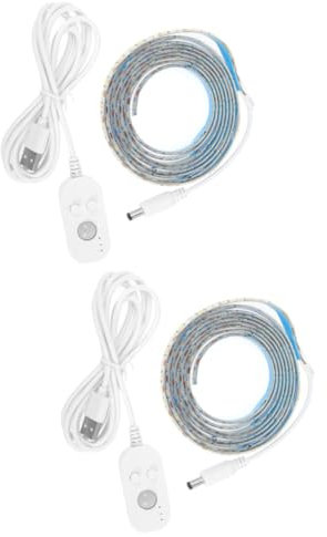 Gadpiparty 2stücke Led Lichtleiste Mit Bewegungsmelder Wasserdichte Usb Schranklampe Für Innenräume Warmweiß Für Kleiderschrank Unterbettbeleuchtung Und Tv-umrandung
