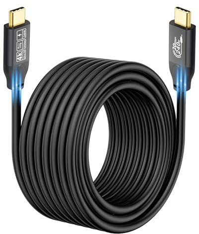 CHENLENIC 20Gbps USB C 3.2 Gen 2X2 Cable, Type C 4K@60Hz UHD Video 5A/240W PD3.1 Fast Charge w/E-Marker Compatible con Thunderbolt 3/4 for iPhone 15Pro MacBook Samsung Galaxy Pixel Dell Monitor (3M)