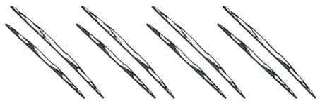 8X Auto 26 Zoll + 22 Zoll Wischerblätter Combo Silikon Gummi Ohne Knochen Windschutzscheibe Scheibenwischer Kompatibel for BMW E39 95-03