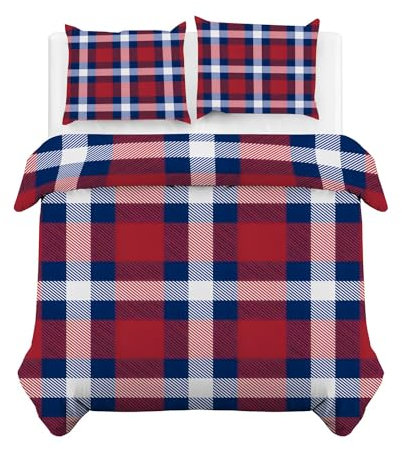 phonxia Bettwäsche 220x240cm Luxus-Plaid Microfaser 1 Bettbezug 220 x 240cm mit Reißverschluss Bettwäsche-Sets + 2 Kopfkissenbezug 80x80cm