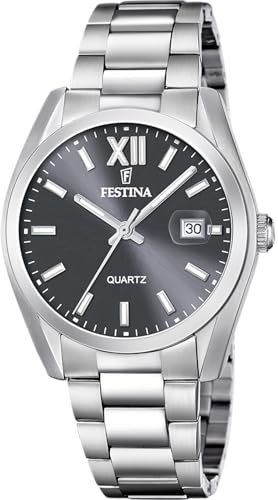 Festina Reloj Hombre F20707/3 Classics Caja de Acero Inoxidable 316l Plateado Correa de Acero Inoxidable 316l Plateado