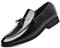 Men's Loafers Moccasins Oxfords Formal Dress Shoes Leather Slip-On Shoes Smart Black Size 12