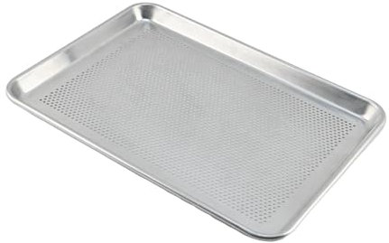 LOVIVER Teglia da Forno in Alluminio Forato Teglia da Forno Riutilizzabile Teglia per Pizza per Forno Teglia da Forno per torrefazione di Pasticceria per, 46x33 cm