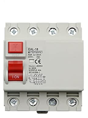 4P 32A 10/30/100/300mA tipo A RCCB RCD ELCB disyuntor de corriente Residual electromagnético interruptor diferencial 1 Uds(4P 300mA,25A)