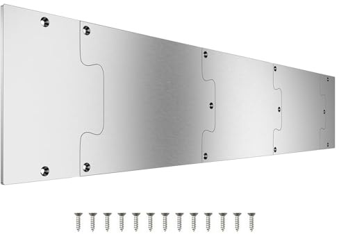Euyehn Türtrittplatte, Edelstahl Anti-Kratzer Trittplatte, Spleißen Anti-Kratzer Schutztürleiste, Metall Schutztür Sockelleiste für Innen und Außen