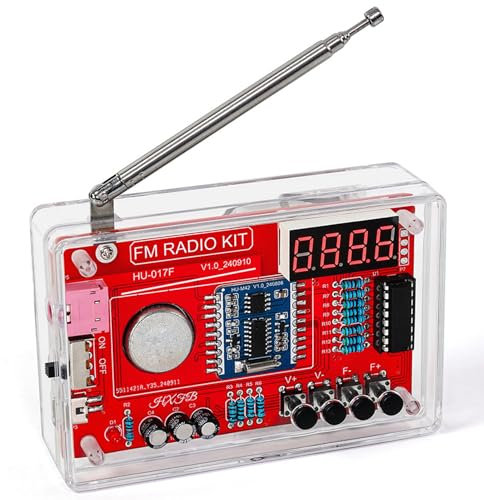 osiuujkw Kit de Montaje de Radio FM con Placa de Circuito Impreso, microcontrolador para experimentos científicos electrónicos y Kit de Soldadura DIY.