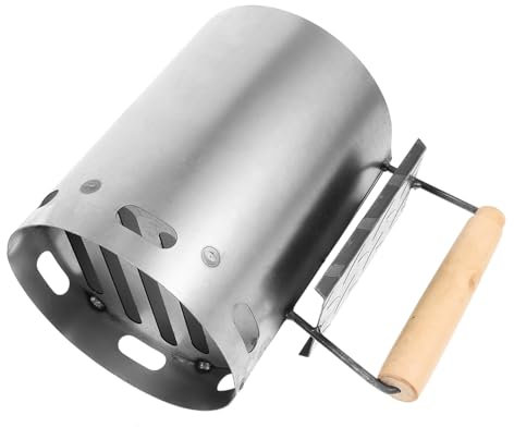 Milisten Kohle Anzündkamin Aus Eisen Für Grillkohle Mit Guter Luftzirkulation Zum Schnellen Anzünden Von Kohle Für BBQ Und Outdoor-Grillen