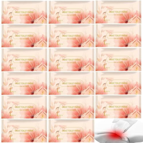 50Pack Luxury Individually Wrapped Skin Friendly Disposable Wet Toilet Paper; Adult Care Personal Hygiene Wet Wipes; Sensitive Skin Cleansing Toilet Wipes for Home,Travel, Daily Use