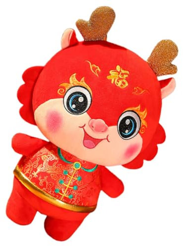 COMNESTBI Doudou Dragon Peluche de Nouvel an Chinois Mascotte Douce pour Décoration et de Fête