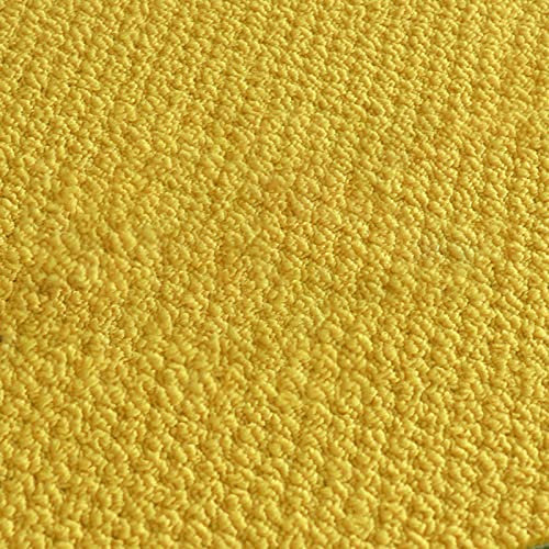 Selbstklebende Teppichfliesen, 50,8 x 50,8 cm, weicher Teppichboden für den Wohnbereich, selbstklebend, gepolstert, rutschfest, für das Home Office, 9 Fliesen (gelb)