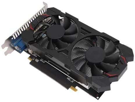 Luocute 8GD5 PCI E Scheda Grafica 8 GB GDDR5 a 128 Bit Dual Fan HD PC Desktop PC Scheda di Gioco a Basso Rumore con CD