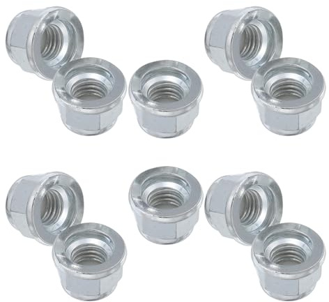 BETOOKY 10 Pièces Écrous à Filetage Gauche Accessoires D'entretien de Pelouse, Fixation Sécurisée 10 Kit, Remplacement Robuste pour Lame de Tondeuse pour Boîte de Vitesses