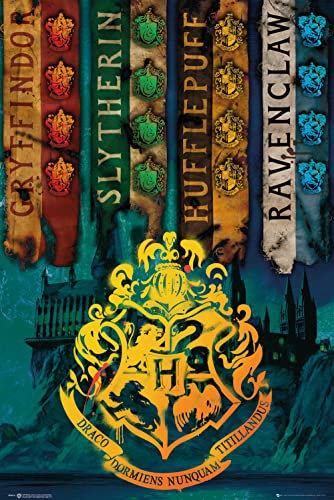 GB eye, Harry Potter, Banderas de las casas, Maxi Poster