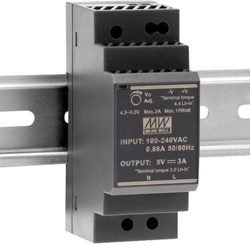 WITTKOWARE HDR-30-24 Hutschienennetzteil für 35mm DIN-Schiene, Universal-Eingang, Ausgang: 24V/DC (einstellbar 21,6~29V), max. 1,5A