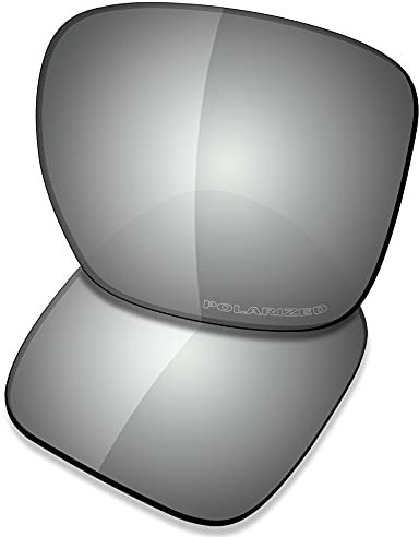 Saucer Premium Ersatzgläser für Oakley Sliver XL OO9341 Sonnenbrillen High Defense - Chrome Metal Polarisiert