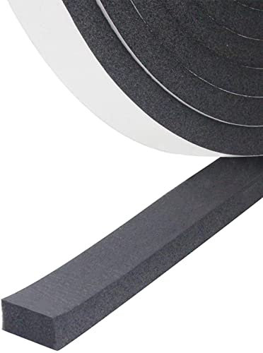 Nastro Isolante in Schiuma, Striscia Autoadesiva in Schiuma, 20 mm (L) x 10 mm (T) x 5 m (L) Spelafili per Porte e Finestre, Paraspifferi per Finestre