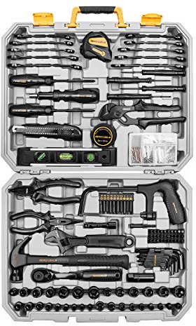 DEKOPRO 218-teiliges Werkzeugset, Haushaltshandwerkzeugset, Autoreparaturwerkzeugset mit Zangen, Schraubendrehersatz, Steckschlüsselsatz, geeignet für Autoreparatur, Hauswartung