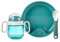Mepal - Ensemble de vaisselle pour bébé 3 pièces Mepal Mio - Comprend une tasse à bec étanche, et une assiette et une cuillère d'entraînement - Va au lave-vaisselle et sans BPA - Deep turquoise