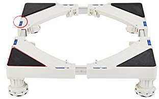 Socle pour Machine à Laver Réglable Hauteur 9-11cm Support Plateau Sèche-Linge Lave-Linge Réfrigérateur longueur 30-45cm largeur 38-54cm lave-vaisselles Piédestal Antidérapant (4 Legs)