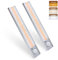 MERTTURM Luz de Armario 80LED, USB Recargable Luces con Sensor de Movimiento, Brillo Regulable con 3 colores, Super brillante Lámpara para Cocina, Escalera, Garaje, Pasillo, Emergencias(2pc)