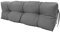 chilly pilley Palettenauflage Schaumflocken Palettenkissen Palettenpolster Palettenmöbel Palettensofa Rückenlehne Gesteppt Sitzkissen Abnehmbar Seitenkissen Set (Rückenkissen 120x50x15, Grau)