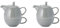2 X NEU teemando® Tea-for-one-Set Capri Porzellan, 3-teilig Kanne: 0,4 l, Cup: 0,25 l = 2 Tea for One