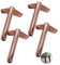 4X Triangle Furniture Legs, Heavy Duty DIY Furniture Metal Table Legs Modern Sofa Legs Metal for Cabinet Cupboard Sofa Table Couch Legs Couch Chair Legs (higth 10cm,Rose Gold)