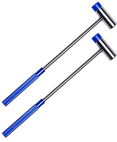 Domire tuning hammer craft hammer mini hammer rubber hammer Dual Head Small Hammer Plastic Metal Head Jewelry Mallet Tuning Hammer 2pcs Blue