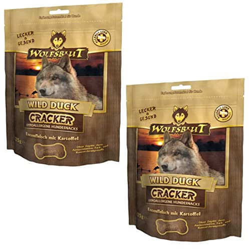 Wolfsblut Cracker Wild Duck Snack für Hunde - Doppelpack - 2 x 225g