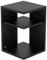 AUPROTEC Exclusiv Beistelltisch Prisma 40 x 40cm H: 60cm schwarz Holz I Ideal als Couchtisch, Regal, Nachttisch, Sofatisch oder Side Table I Mit Einlegeboden