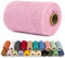 LEREATI Makramee Garn 1mm x 200m Baumwollgarn Baumwollkordel Baumwollseil Baumwollschnur, Macrame Cord 1mm for Makramee und DIY Basteln, Traumfänger, Garten, Hochzeit Dekorationen (Rosa)