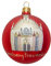 mgc24 Weihnachtskugel Christbaumkugel Baumschmuck Glas handbemalt Ø 8cm - Motiv Nürnberg Frauenkirche, rot