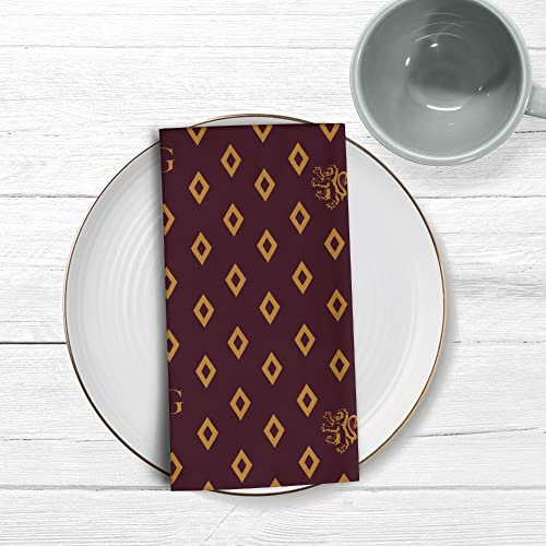 BELUM | 2er Pack Harry Potter Servietten, Harry Potter Serviette 50 x 50 cm Baumwolle (Gryffindor)