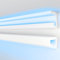 Profilé de joint d'ombre LED HEXIMO Plinthes, éclairage indirect XPS-styrofoam pour plafond sec Plinthes pour revêtement de plafond mural (1,7 mètre HLED 2)