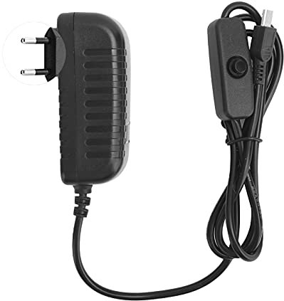 Annadue Für Netzteil mit Integriertem Schalterknopf – Stabiler 5V 3A Micro USB Adapter Für Computerzubehör (EU-Stecker)