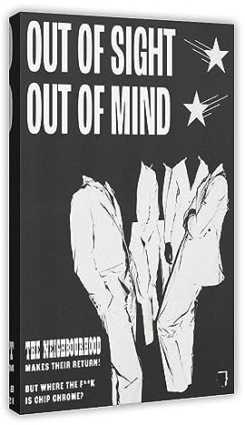 The Neighbourhood Lost in Translation Lyrics Out of Sight, Out of Mind Poster Leinwand Poster Wandkunst Dekor Druck Bild Gemälde für Wohnzimmer Schlafzimmer Dekoration Rahmenstil 20 x 30 cm