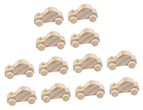 ifundom DIY 12St Graffiti-Auto selber machen kinder bastelset basteln für kinder bastelkasten unfertiges Holzauto 3D-Puzzle-Malset hölzern Wagen Holzhandwerk Auto ziehen Kleinkind Blöcke