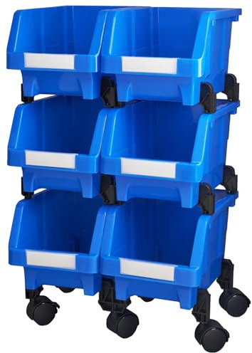 Warehouse Plastic Storage containers of Large Size & Capacity, Sturdy, Durable Stackable Storage Bins for storage solutions