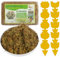 SKJJL Sphagnum Moos für Pflanzen, 500g Spaghnummoss für Orchideen, Sphagnum Moos Blumenerde, Orchideensubstrat Spagnummoss mit Gelbsticker Trauermücken, Organisches Torfmoos für Orchideen